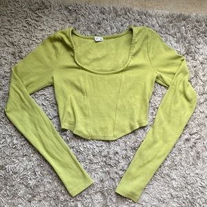 Garage Long Sleeve Corset Crop Top